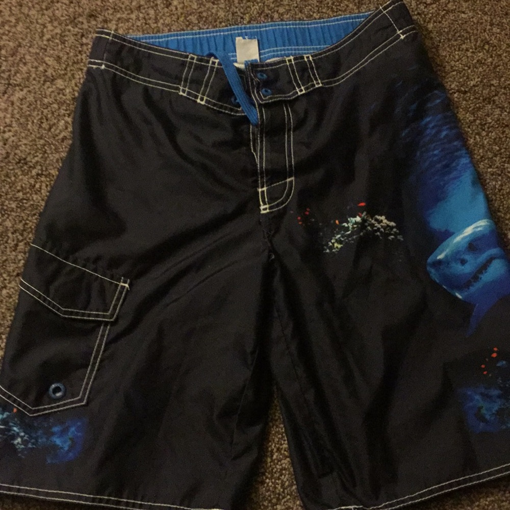 Shark swim trunks